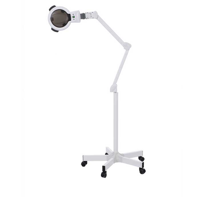 Lámpara MEGA LED De Luz Fría Con Lupa De 5 Aumentos + Base Rodable •  Dismedic Levante