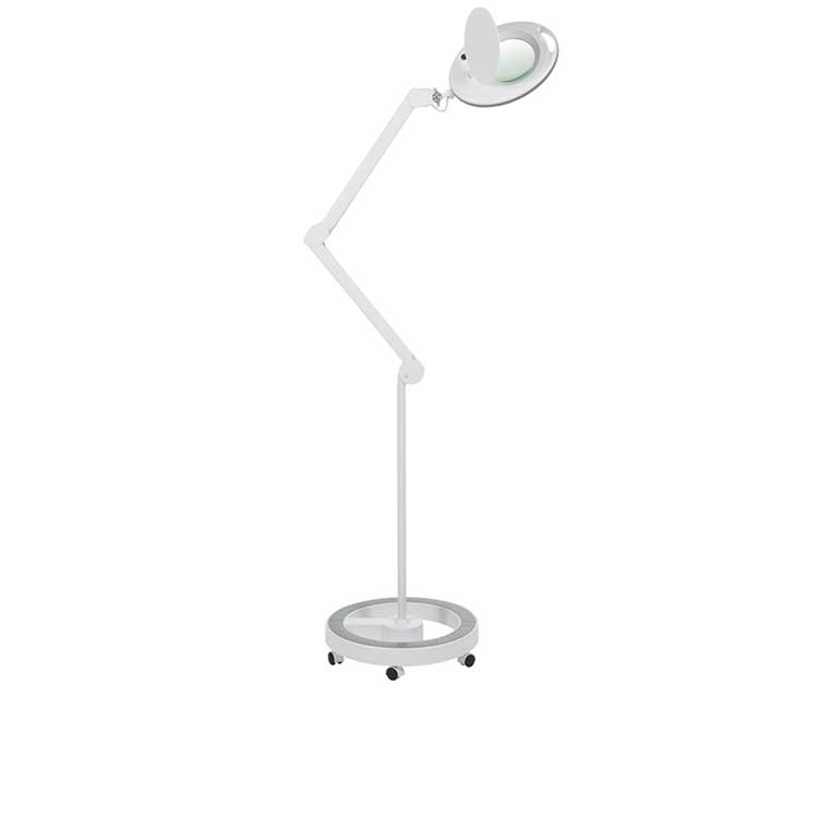 Lámpara MEGA LED De Luz Fría Con Lupa De 5 Aumentos + Base Rodable •  Dismedic Levante