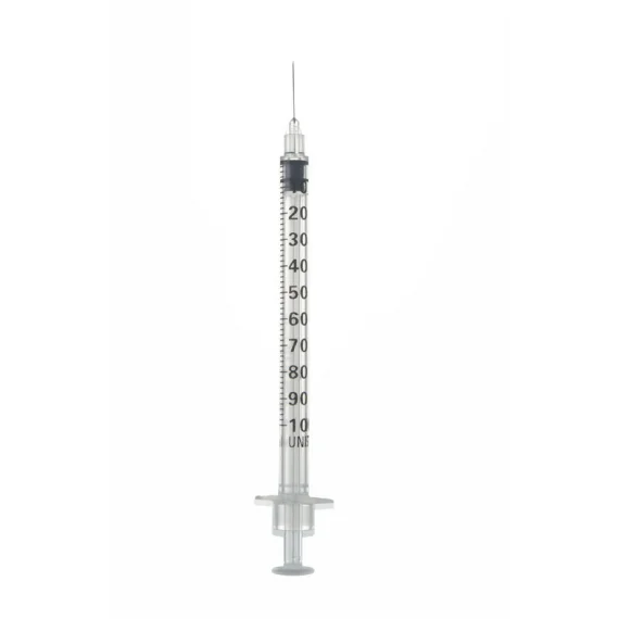 Jeringa de insulina de 1 ml. con aguja de 0,33 x 12 – G29